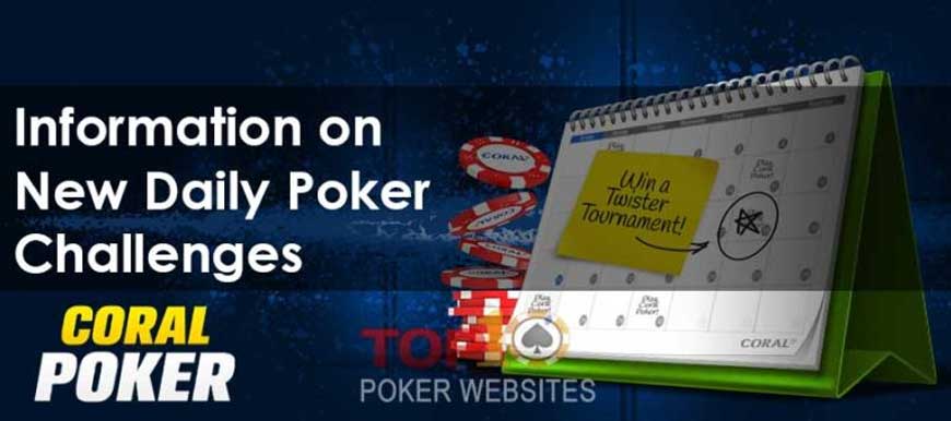 Daily Poker Challenges at Coral Poker